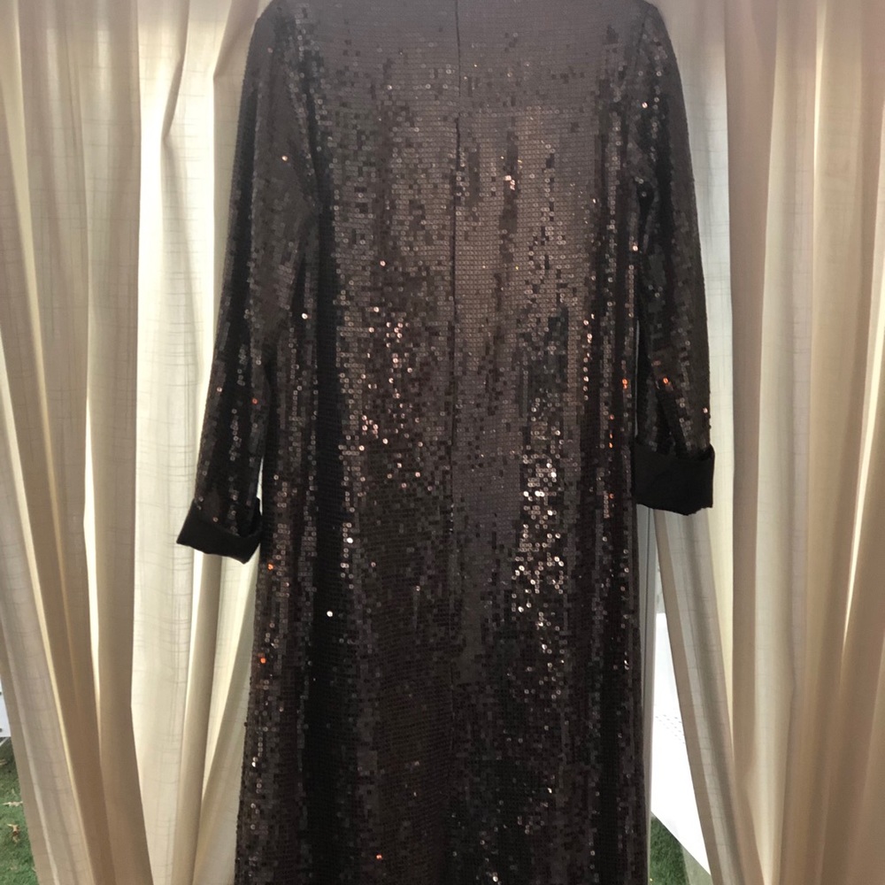Alice + Olivia Silver Sequin Duster